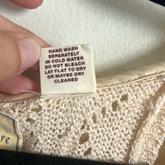 Vintage Guinevere Cotton/Lace Crochet Tank Top with Bow Detail - Picture 3 of 6